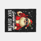 Couverture Polaire Funny Santa Says Six Seven Christmas 67 Meme Xmas (Devant (Horizontal))