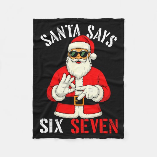 Couverture Polaire Funny Santa Says Six Seven Christmas 67 Meme Xmas  (Devant)
