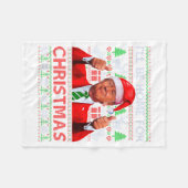 Couverture Polaire Funny Santa Trump Ill Be Home For Christmas (Devant (Horizontal))