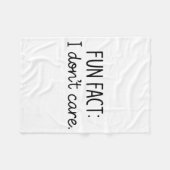 Couverture Polaire Funny Sarcastic Fun Fact I Don't Care Saying For W (Devant (Horizontal))