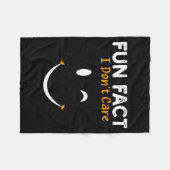 Couverture Polaire Funny Sarcastic Saying Quote Smile Fun Fact I Don' (Devant (Horizontal))