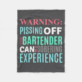 Couverture Polaire Funny Sarcastic Warning Don't Off Bartender Pun  (Devant)