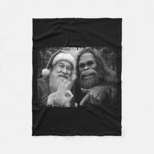 Couverture Polaire Funny Sasquatch Bigfoot Santa Six Seven 6 7 Meme C (Devant)