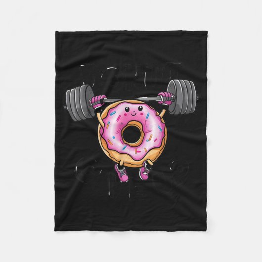 Couverture Polaire Funny Saying Donut Give Up Gym Weight Lifting Work (Devant)