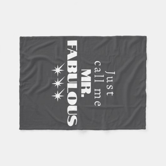 Couverture Polaire Funny Saying Mr Fabulous Descriptive  (Devant (Horizontal))