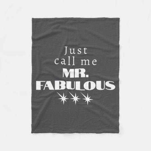 Couverture Polaire Funny Saying Mr Fabulous Descriptive  (Devant)