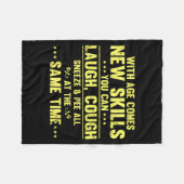 Couverture Polaire Funny Saying With Age Comes New Skills Sarcastic W (Devant (Horizontal))