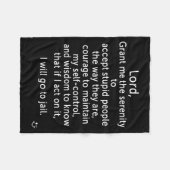 Couverture Polaire Funny Sayings S - New Serenity Jail Prayer  (Devant (Horizontal))