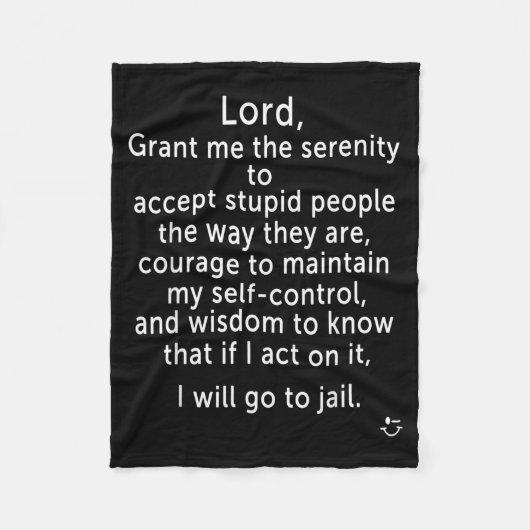 Couverture Polaire Funny Sayings S - New Serenity Jail Prayer  (Devant)