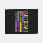Couverture Polaire Funny School Custodian Mardi Gras Festival Party M (Devant (Horizontal))