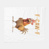 Couverture Polaire Funny Screaming Chicken F Caw F Humor (Devant (Horizontal))