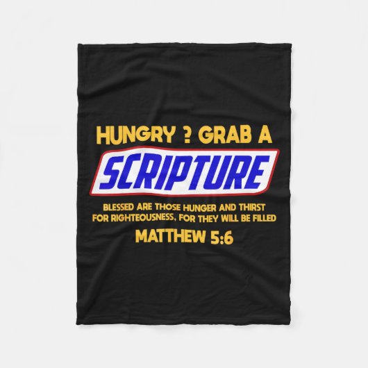 Couverture Polaire Funny Scripture , Bible Verse, Famous Scriptures, (Devant)