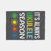 Couverture Polaire Funny Season Ukulele (Devant (Horizontal))