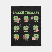 Couverture Polaire Funny Shamrock Speech Therapy St Patrick's Day Slp (Devant)