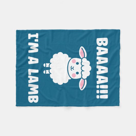 Couverture Polaire Funny Sheep Quote Baaah I'm A Lamb  (Devant (Horizontal))