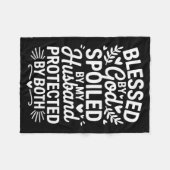 Couverture Polaire Funny Siled Wife Art For Women Girls Mpy Old Husba (Devant (Horizontal))