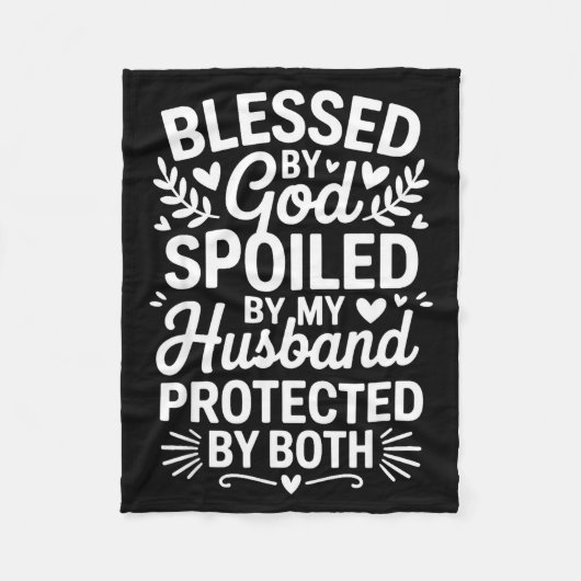 Couverture Polaire Funny Siled Wife Art For Women Girls Mpy Old Husba (Devant)