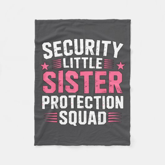 Couverture Polaire Funny Sister Security Little Protection Squad (Devant)