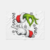 Couverture Polaire Funny Six Seven 67 Meme 6 7 Christmas Elf Hand Boy (Devant (Horizontal))