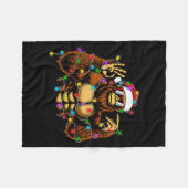 Couverture Polaire Funny Six Seven 6 7 Meme Bigfoot Christmas Lights (Devant (Horizontal))