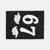 Couverture Polaire Funny Six Seven 6 7 Meme Gen Alpha Slang 67 Hands  (Devant (Horizontal))