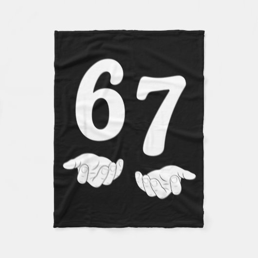 Couverture Polaire Funny Six Seven 6 7 Meme Gen Alpha Slang 67 Hands  (Devant)