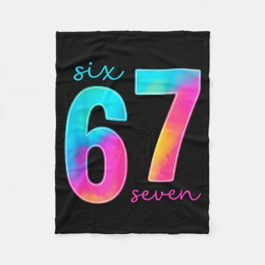 Couverture Polaire Funny Six Seven 6 7 Meme Gen Alpha Slang 67 Kids  (Devant)