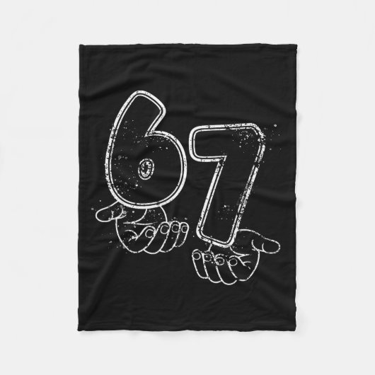 Couverture Polaire Funny Six Seven 6 7 Meme Gen Alpha Slang 6 7 Hands (Devant)