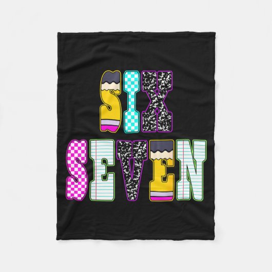 Couverture Polaire Funny Six Seven 6 7 Meme Teacher Design For Men Wo (Devant)