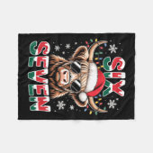 Couverture Polaire Funny Six Seven Highland Cow Christmas 67 Cool Xma (Devant (Horizontal))