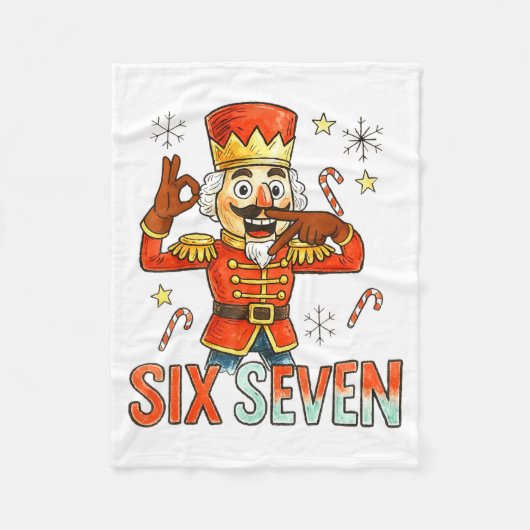 Couverture Polaire Funny Six Seven Meme Christmas Nutcracker Men Wome (Devant)