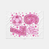 Couverture Polaire Funny Six Seven Soccer Valentines Day Men Women Ki (Devant (Horizontal))