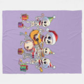 Couverture Polaire Funny Skeleton Band Christmas & New Year – 3D Cart (Devant (Horizontal))