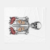 Couverture Polaire Funny Skeleton Citrouille Fall (Devant (Horizontal))