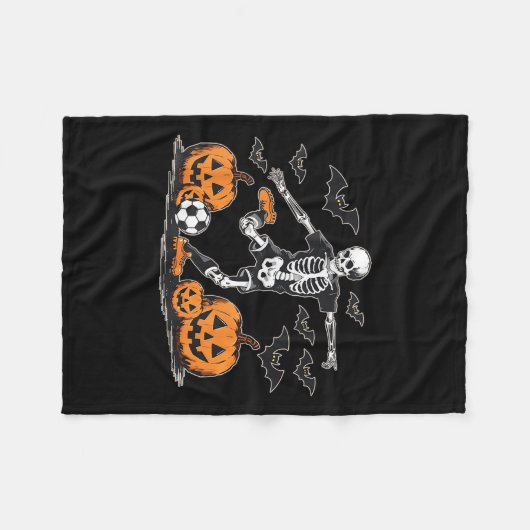 Couverture Polaire Funny Skeleton Soccer Men Boys Kids Halloween Cost (Devant (Horizontal))