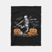 Couverture Polaire Funny Skeleton Soccer Men Boys Kids Halloween Cost (Devant)