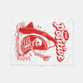 Couverture Polaire Funny Skeleton Stay Sitive Shark Beach Motivationa (Devant (Horizontal))