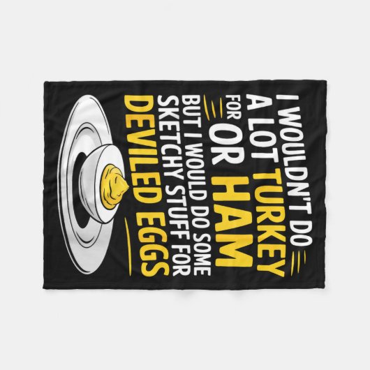 Couverture Polaire Funny Sketchy Stuff For Deviled Eggs Saying Food H (Devant (Horizontal))