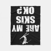 Couverture Polaire Funny Ski Tee Distressed Skiing Winter Sports Ski  (Devant)