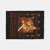 Couverture Polaire Funny Smoking Cat Meme Christmas Ugly For Men Wome (Devant (Horizontal))