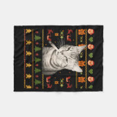 Couverture Polaire Funny Smoking Cat Meme Christmas Ugly Sweaters For (Devant (Horizontal))