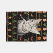 Couverture Polaire Funny Smoking Cat Meme Christmas Ugly Sweaters For (Devant (Horizontal))