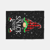 Couverture Polaire Funny Snack Gnome Buffalo Plaid Matching Christmas (Devant (Horizontal))
