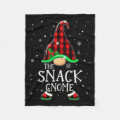 Couverture Polaire Funny Snack Gnome Buffalo Plaid Matching Christmas (Devant)