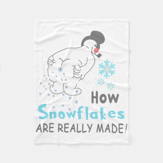 Couverture Polaire Funny Snow How Snowflakes Are Really Made (Devant)