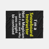 Couverture Polaire Funny Snowboard Instructor Emploi Carrière Snowboa (Devant (Horizontal))