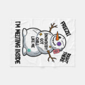 Couverture Polaire Funny Snowbody Got Chill Like Me Snowman Christmas (Devant (Horizontal))