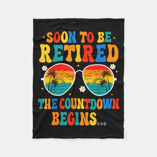 Couverture Polaire Funny Soon To Be Retired The Countdown Begins For (Devant)