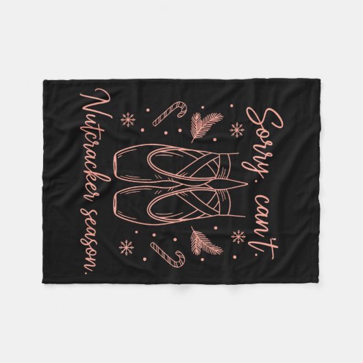 Couverture Polaire Funny Sorry Can't Nutcracker Season Funny Christma (Devant (Horizontal))