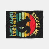 Couverture Polaire Funny Squirrel Excuse Me, Bird Feeder's Empty Agai (Devant (Horizontal))